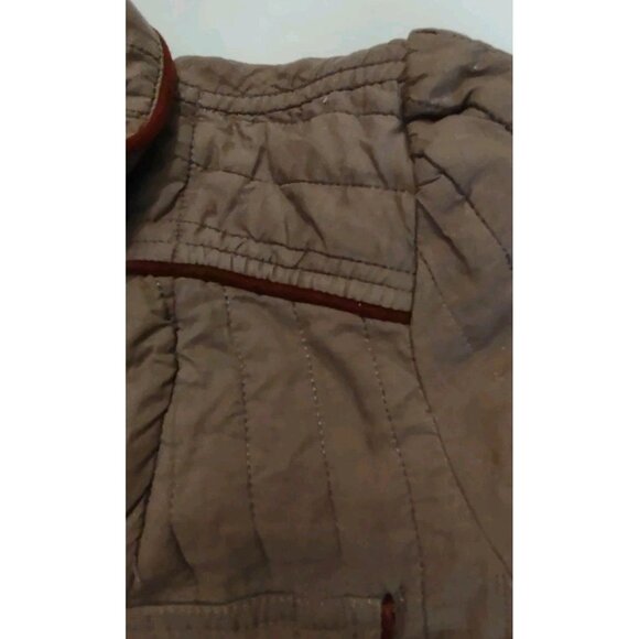 Tulle Women Belted Textured Vintage Design Jacket Brown Size M/L 90s - Picture 6 of 14